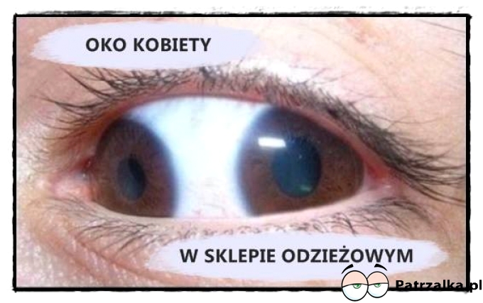 Oko kobiety w sklepie odzieżowym