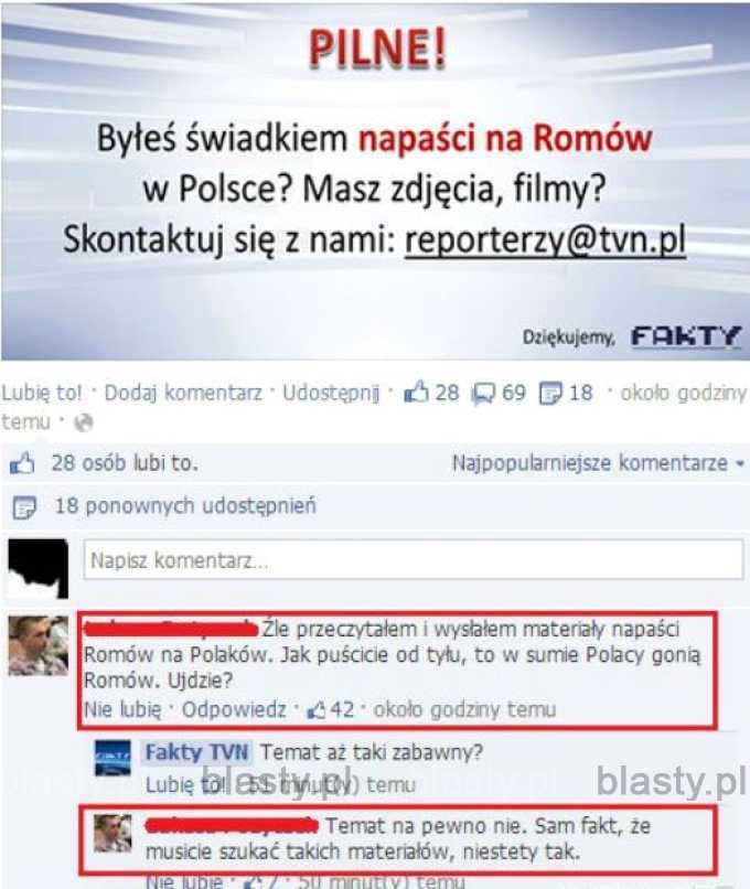 Pilne - byłeś świadkiem napaści na romów