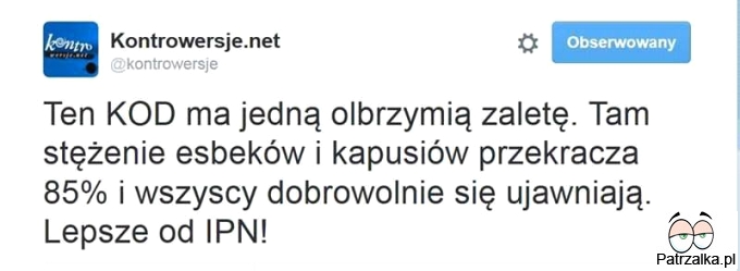 Ten KOD ma jedną olbrzymią zaletę