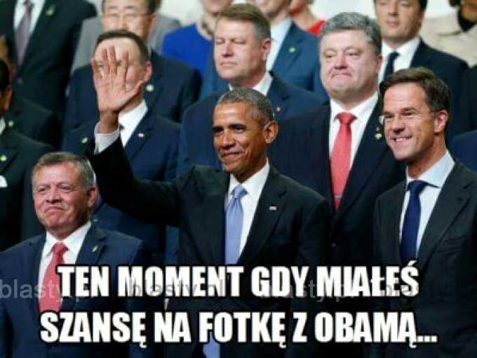 Ten moment kiedy miałeś szanse na fotke z Obamą