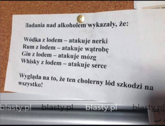 Wygląda na to że lód jest zły na wszystko