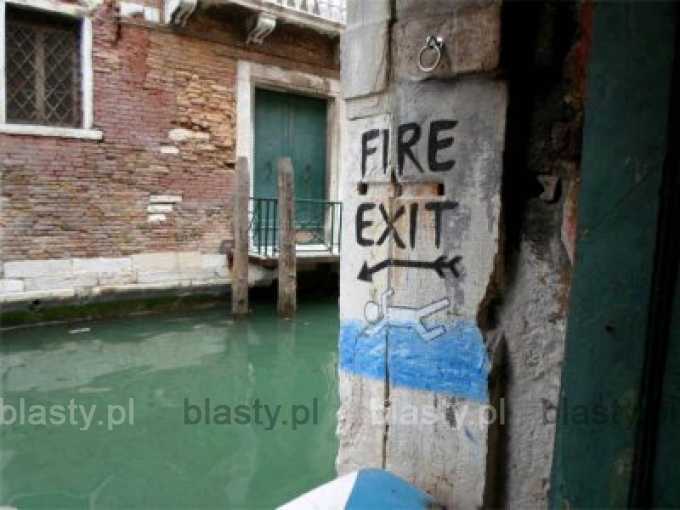 Wyjście pożarowe w Wenecji