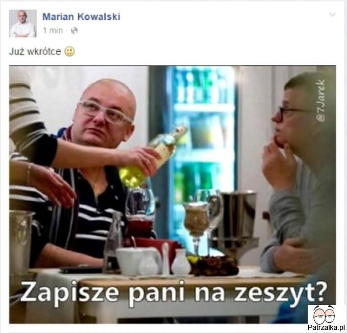 Zapisze Pani na zeszyt