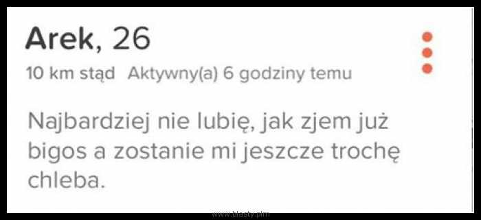 Najbardziej nie lubię jak zjem juz bigos