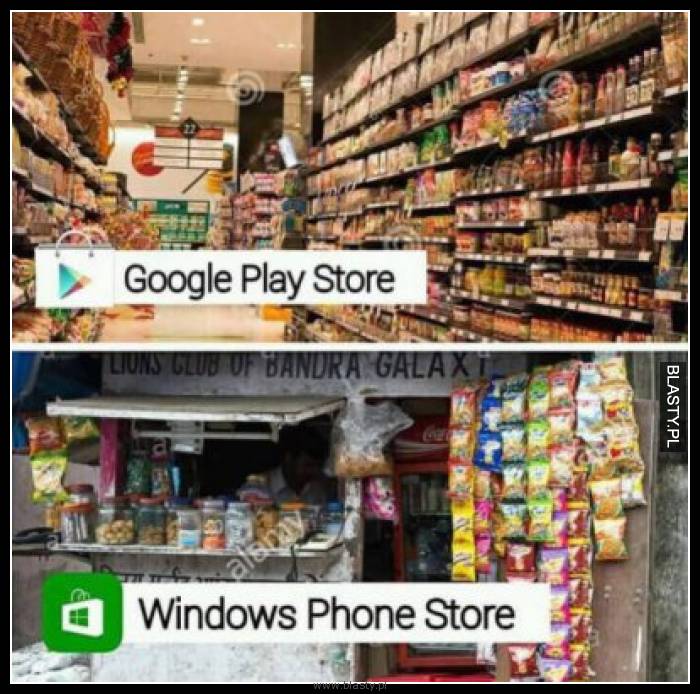 Google play store vs windows play store