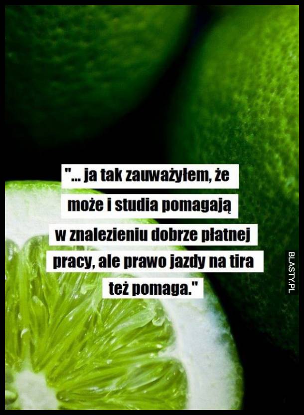 Praca na tira też pomaga