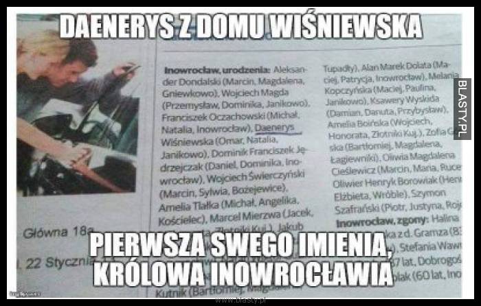 Daeners z Domu Wiśniewska - Miłośnicy Gry o tron zrozumieją xD