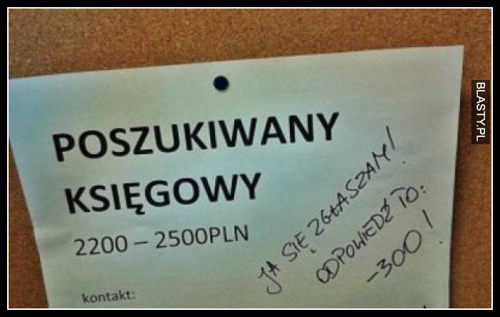 Poszukiwany księgowy