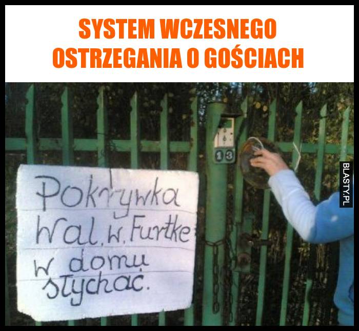 System wczesnego ostrzegania o gościach