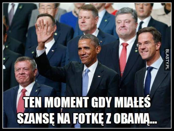 Ten moment gdy miałeś szansę na fotkę z obamą