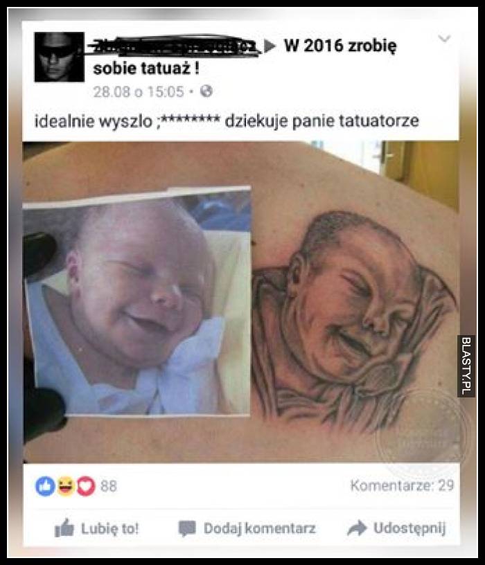 Idealnie wyszło - dziękuje Panie tatuatorze