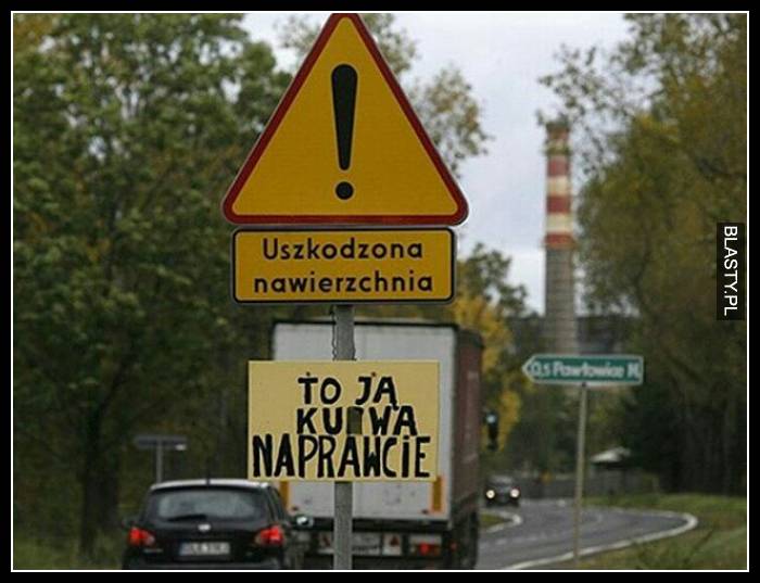 Uszkodzona nawierzchnia