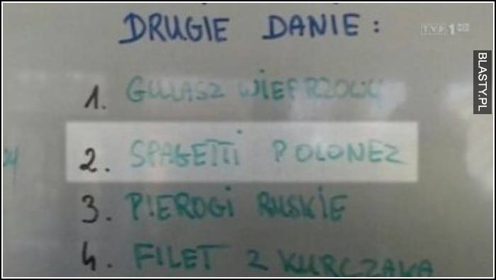 Drugie danie spagetti polonez