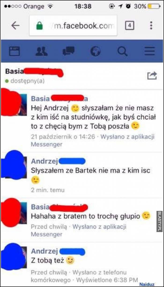 Hej Andrzej słyszałam, że nie masz z kim iść na studniówkę