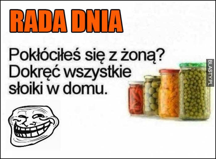 Rada dnia dokręć słoiki