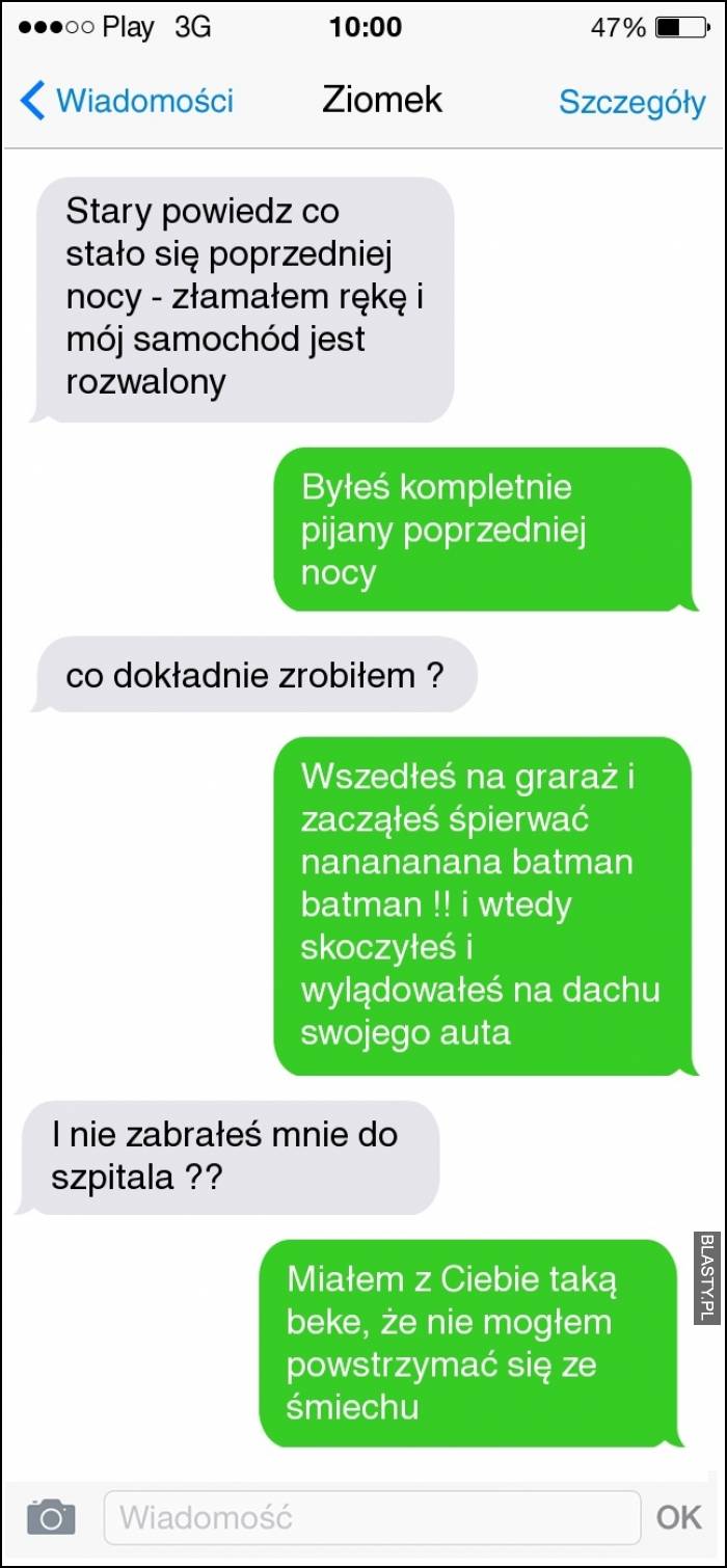 Stary powiedz co stało się poprzedniej nocy