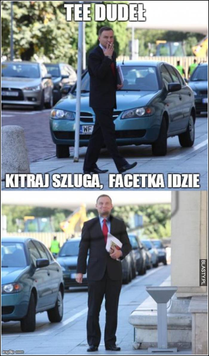 tee dudeł kitraj szluga facetka idzie