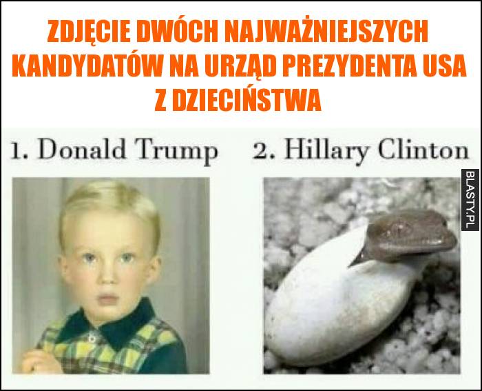 Zdjęcie dwóch najważniejszych kandydatów na urząd prezydenta USA z dzieciństwa