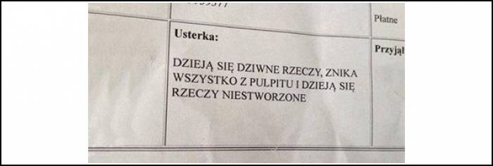 dzieją się dziwne rzeczy