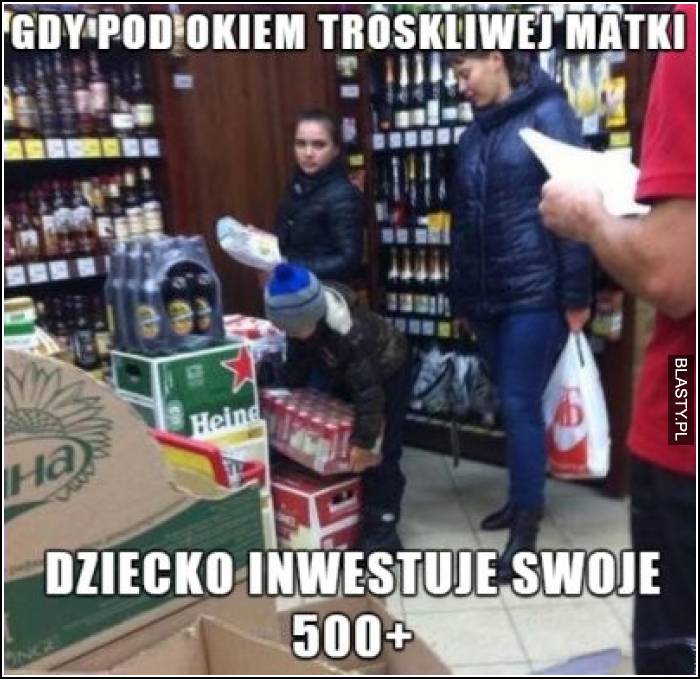 Gdy pod okiem troskliwej matki - dziecko inwestuje swoje 500 plus