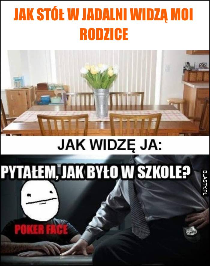 Jak stół w jadalni widzą moi rodzice vs jak widzę go ja