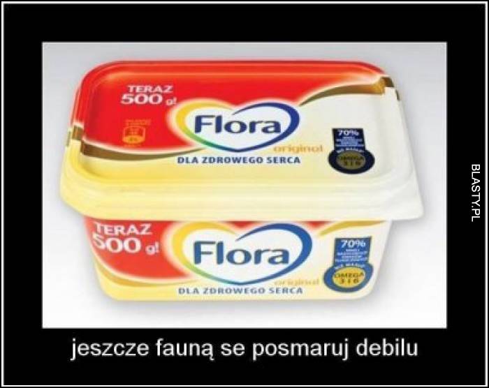 Jeszcze faunę se posmaruj debilu