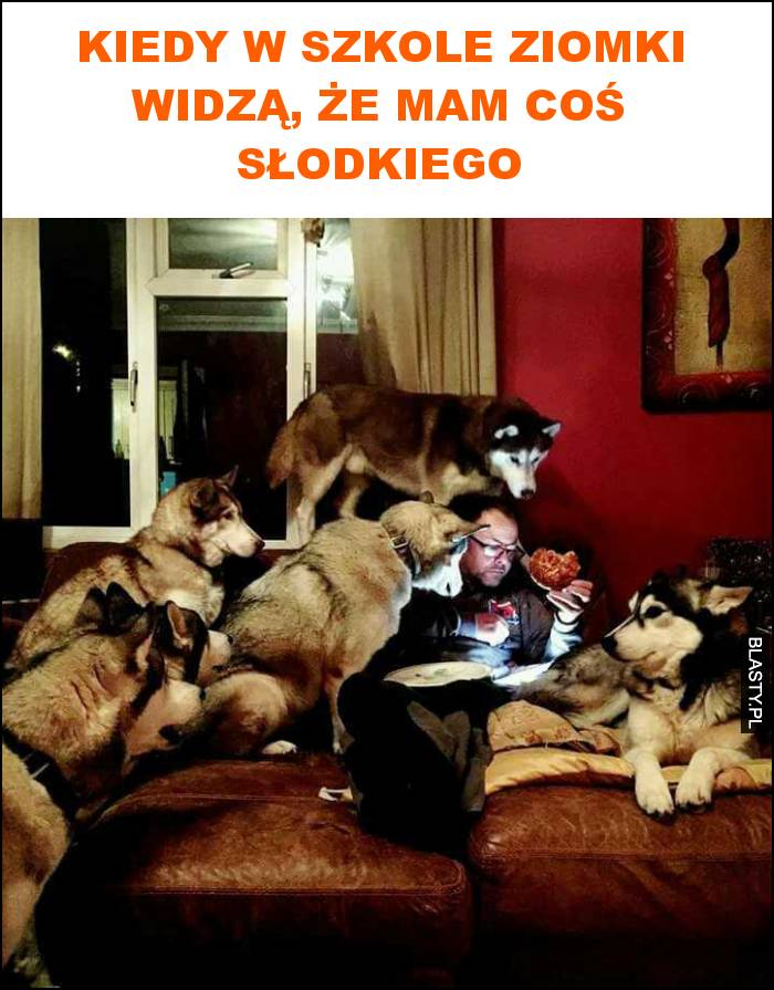 Kiedy w szkole ziomki widzą, że mam coś słodkiego