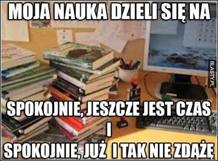 Moja nauka dzieli się na