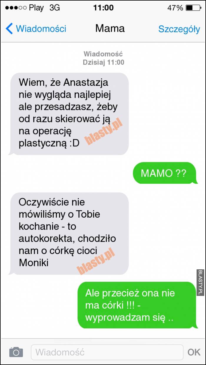 Wiem, że Anastazja nie wygląda najlepiej ale przesadzasz