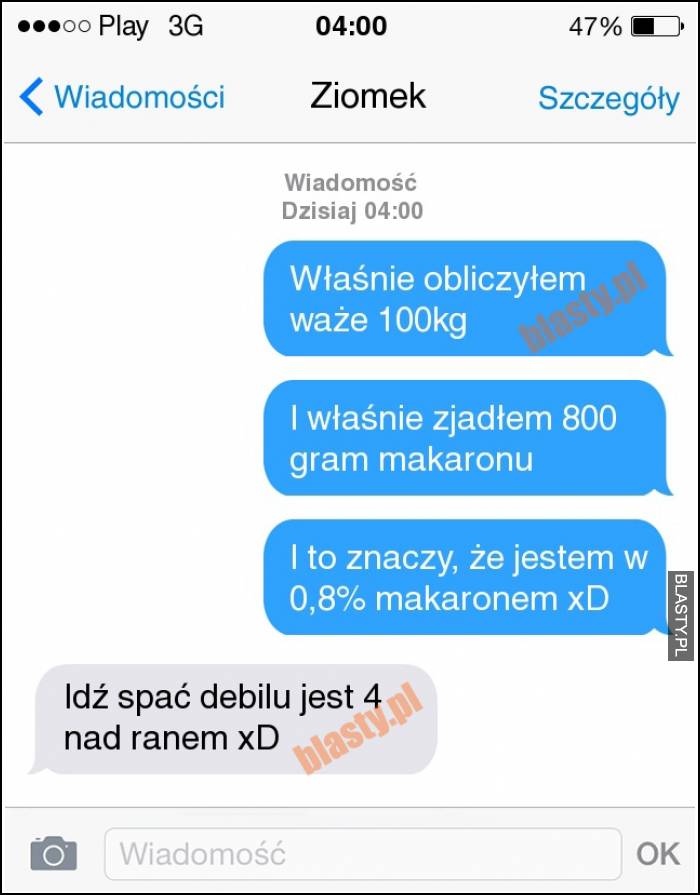 Własnie obliczyłem - ważę 100kg