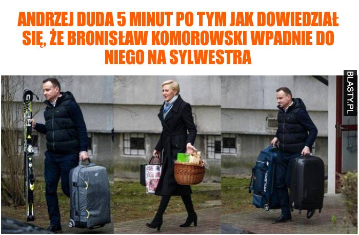 Andrzej Duda 5 minut po tym jak dowiedział się, że Bronisław Komorowski wpadnie do niego na sylwestra