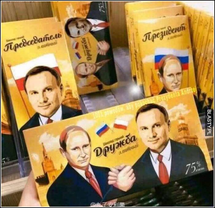 Czekolada andrzej duda i wladimir putin