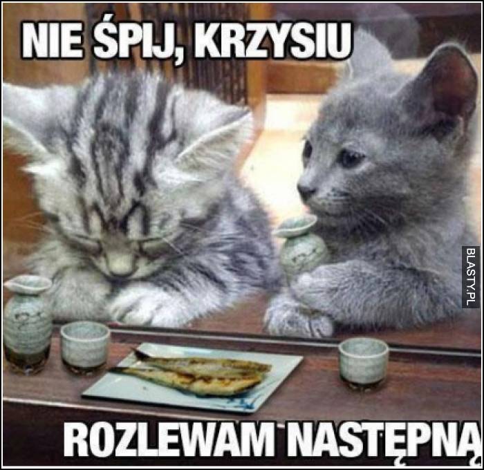 nie śpij krzysiu, rozlewam następną