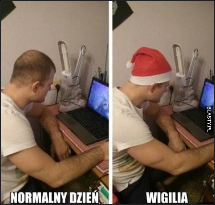 Normalny dzień vs Wigilia