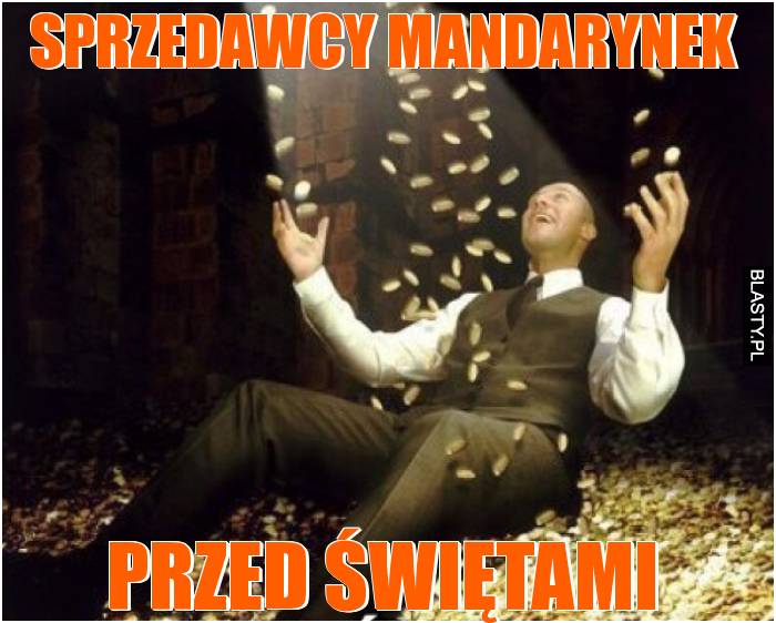 Sprzedawcy mandarynek przed świętami