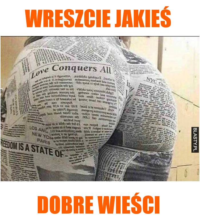 Wreszcie jakieś dobre wieści