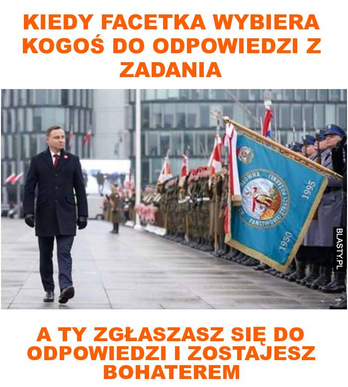 Kiedy facetka wybiera kogoś do odpowiedzi z zadania