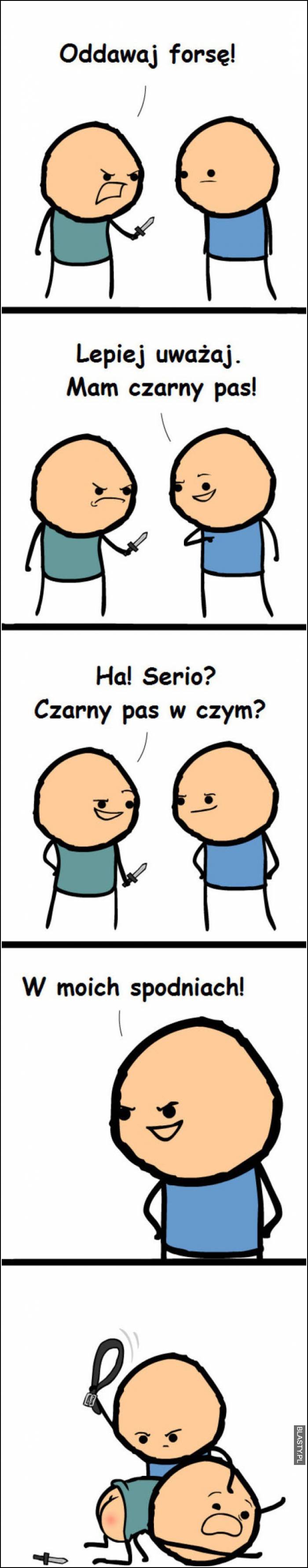 czarny pas