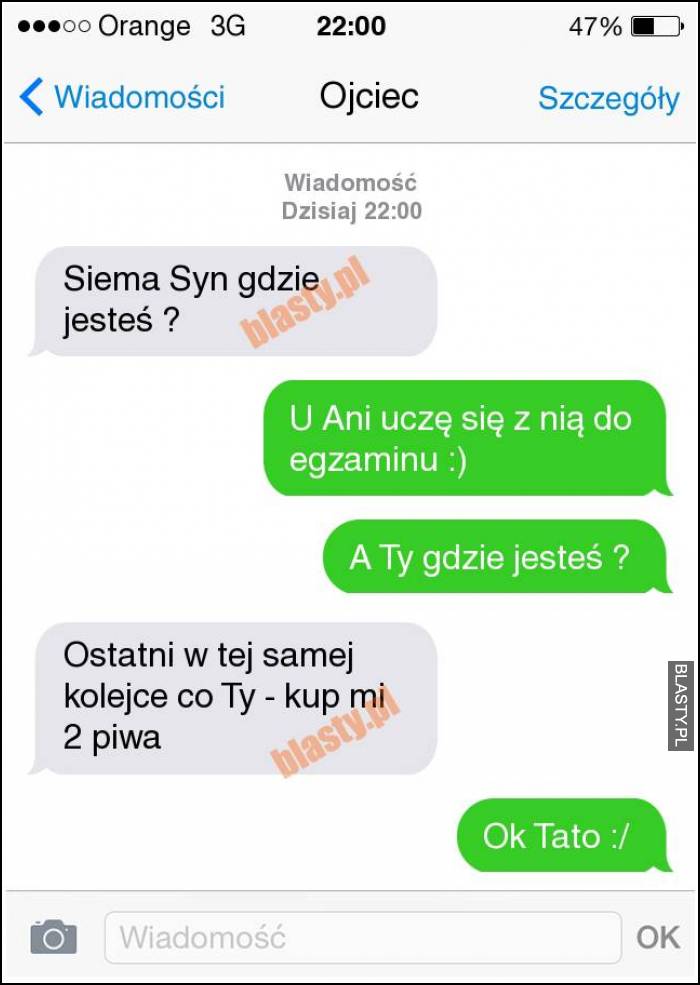 Siema syn gdzie jesteś ?