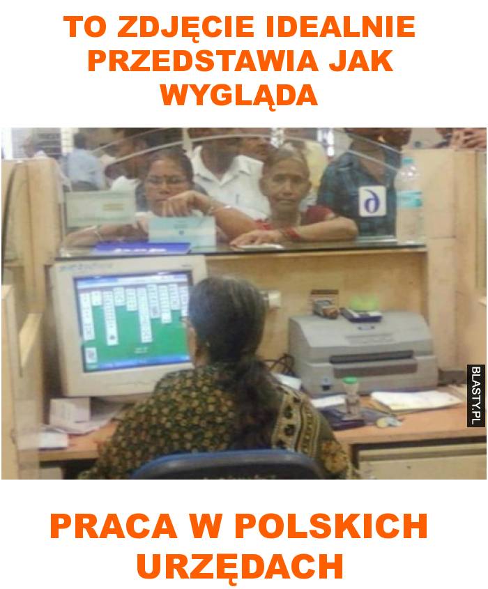 to zdjęcie idealnie przedstawia jak wygląda praca w polskich urzędach