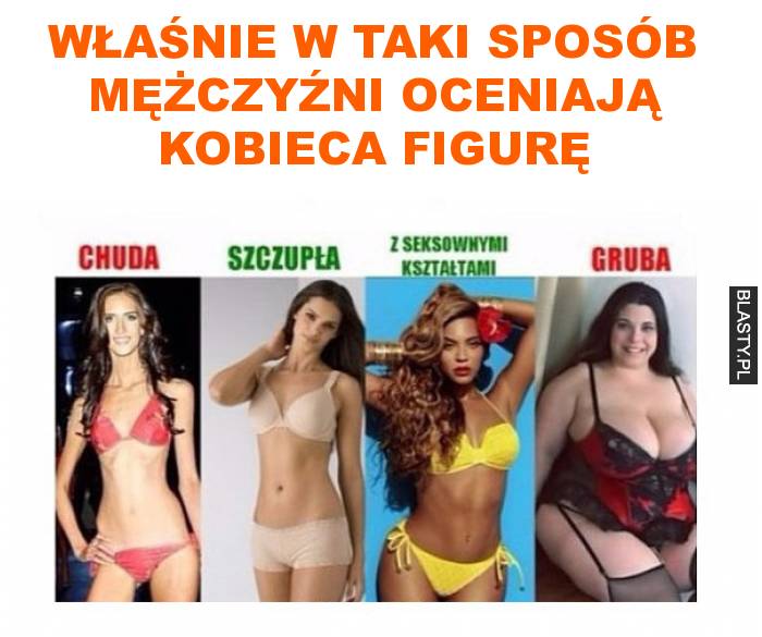 Właśnie w taki sposób mężczyźni oceniają kobieca figurę