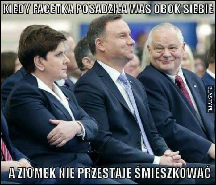 Kiedy facetka posadziła was obok siebie a ziomek nie przestaje śmieszkować