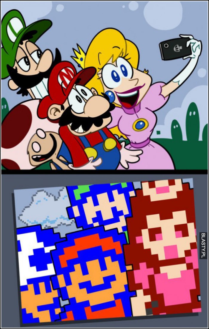 super mario bros selfie