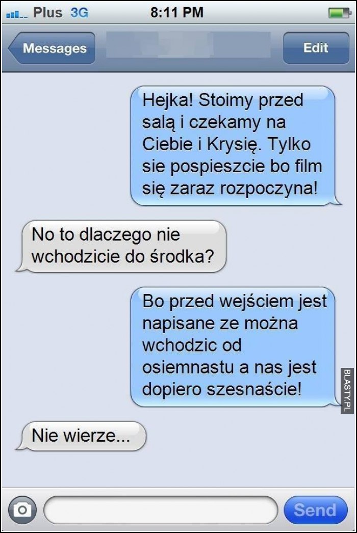 Dlaczego nie wchodzicie ?