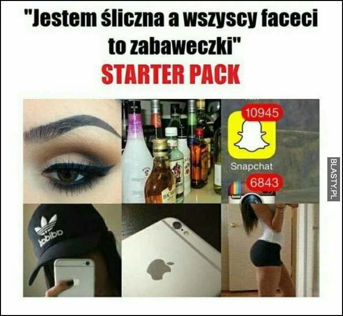 Jestem śliczna starter pack