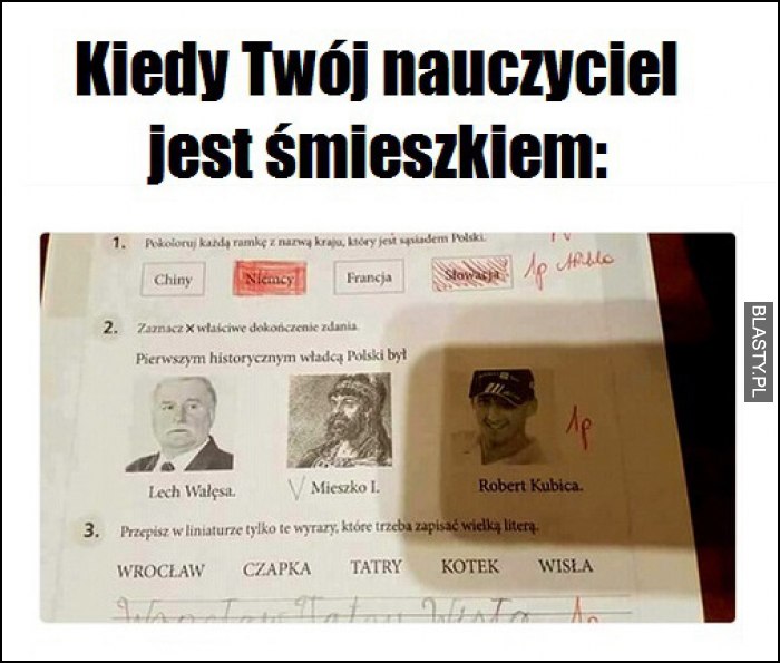 Kiedy twój nauczyciel jest śmieszkiem