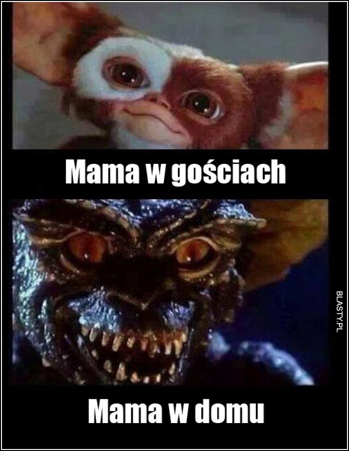 mama w gościach i mama w domu