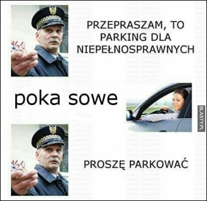 Przepraszam to parking dla niepełnosprawnych