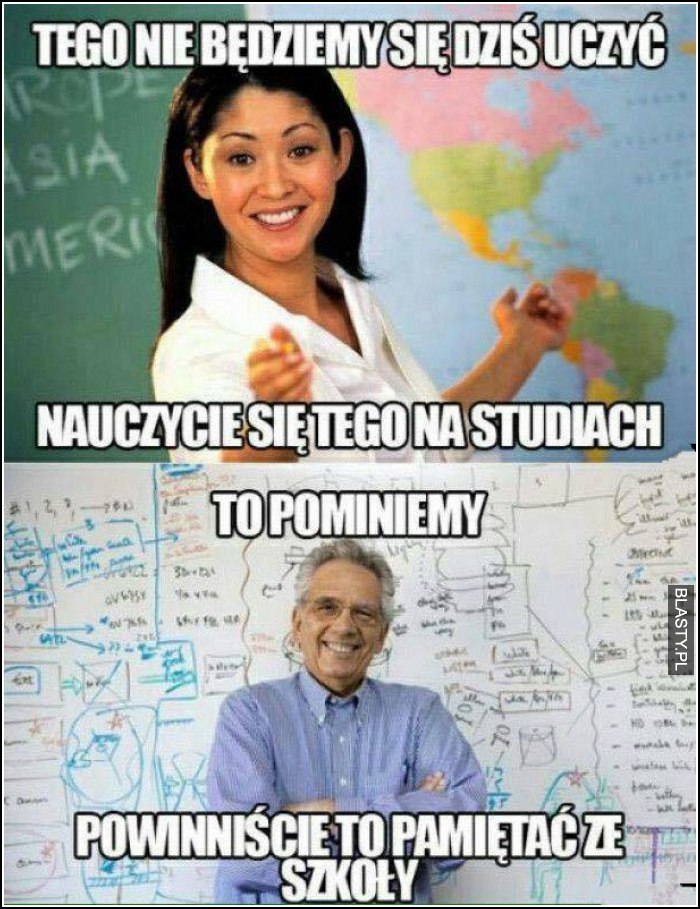 Tego nie będziemy się uczyć