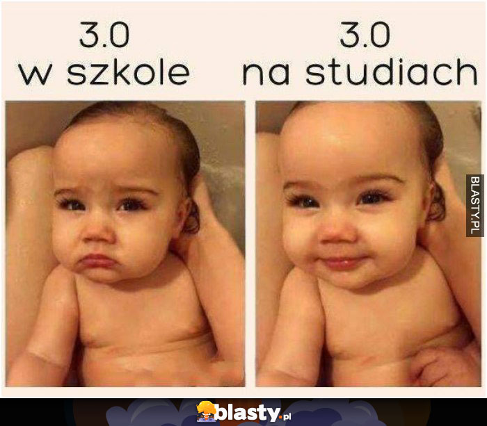 3 w szkole vs 3 na studiach